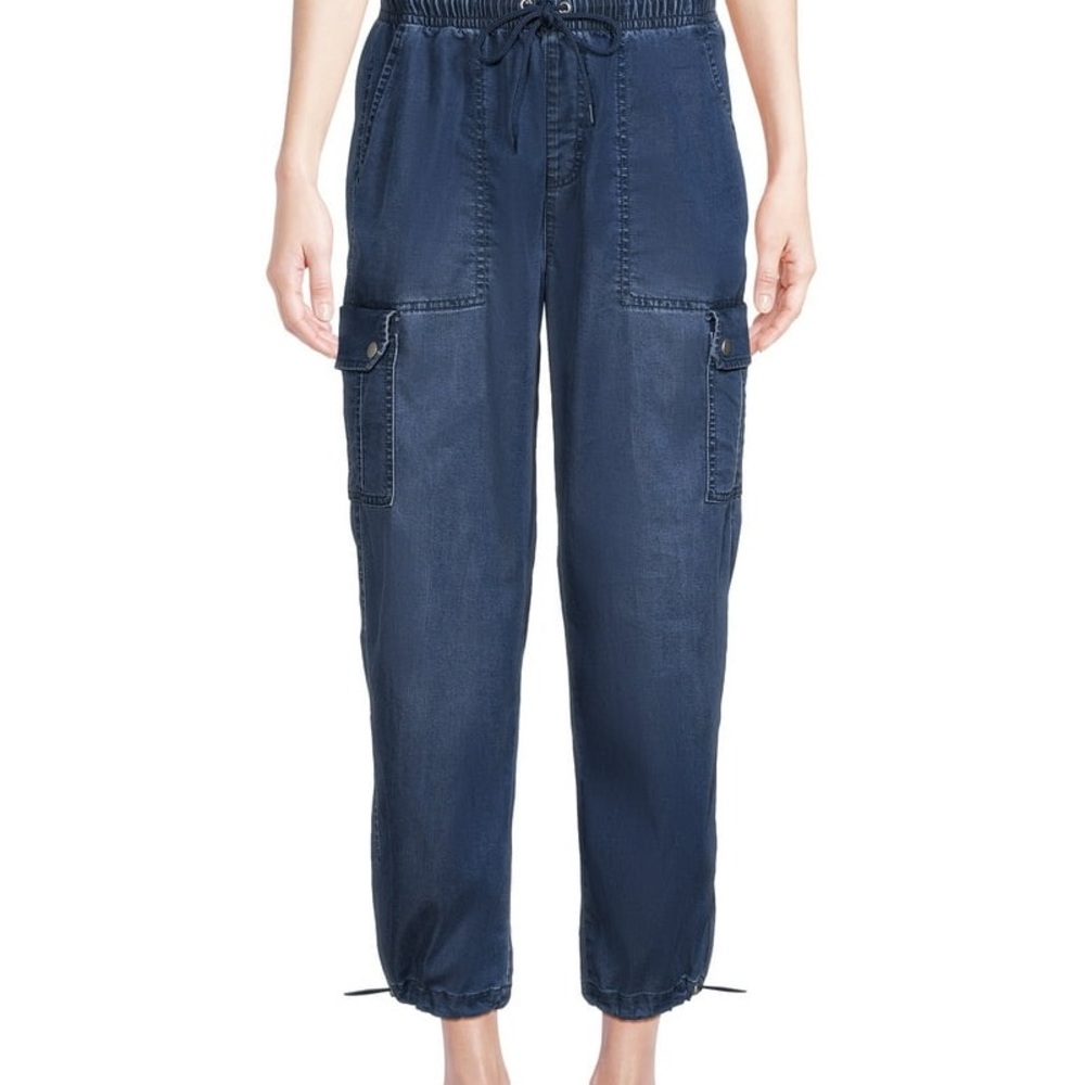 Denim Cargo Jogger Pants